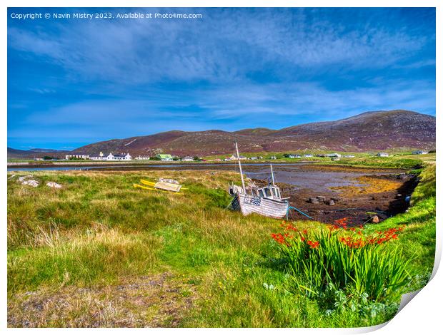 A view of Leverburgh, Isle of Harris Print by Navin Mistry