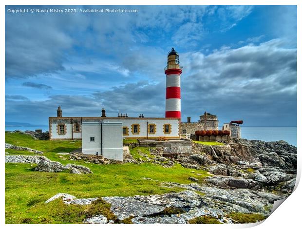 Isle of Scalpay Lighthouse Print by Navin Mistry