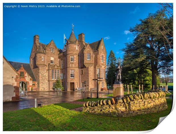 Balhousie Castle and Black Watch Museum, Perth Print by Navin Mistry