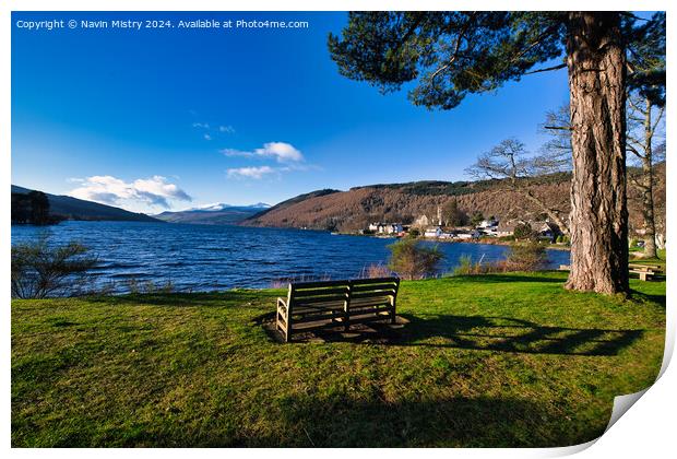 A view of Loch Tay at Kenmore, Perthshire Print by Navin Mistry