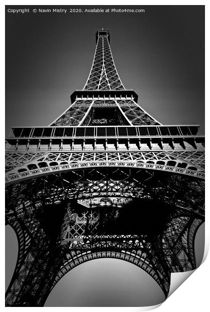 Eiffel Tower, Paris Print by Navin Mistry