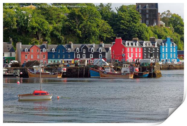 Tobermory Harbour, Isle of Mull, Scotland Print by Navin Mistry