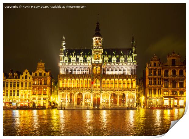 Grand Place Belgium Print by Navin Mistry