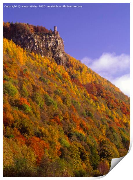 Autumn Colours Kinnoull Hill, Perth, Scotland Print by Navin Mistry