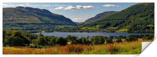 Panoramic Image of Lochearn and Lochearnhead, Stirlingshire, Scotland Print by Navin Mistry