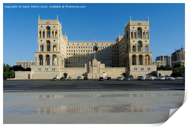 Government House of Baku, Azerbaijan.  Print by Navin Mistry