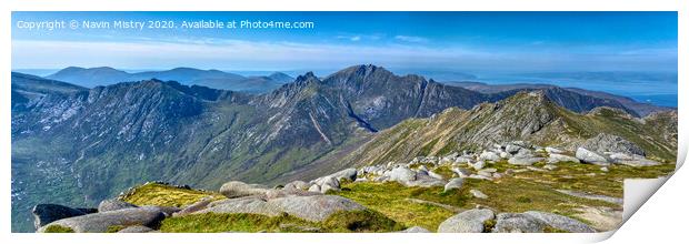 The View from Goatfell, Isle of Arran, Scotland Print by Navin Mistry