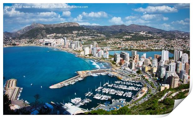 Calpe, Costa Blanca, Spain  Print by Navin Mistry