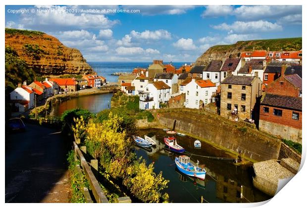 Staithes, North Yorkshire, England Print by Navin Mistry