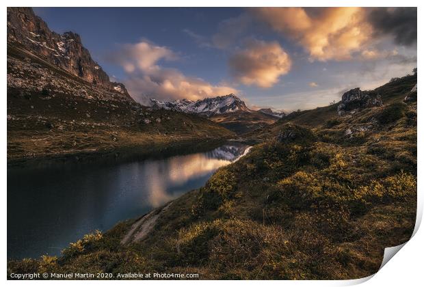 Autumn magic in the Alps Print by Manuel Martin