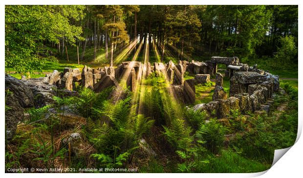 The Druids Temple 'Shades Of Green' Print by KJArt 