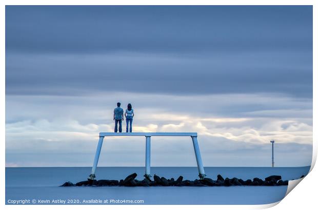 Newbiggin by the sea 'The Couples Love' Print by KJArt 