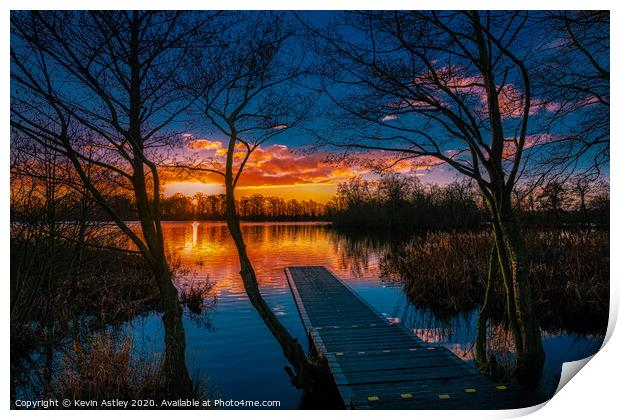 Bolam Lake 'Liquid Gold' Print by KJArt 