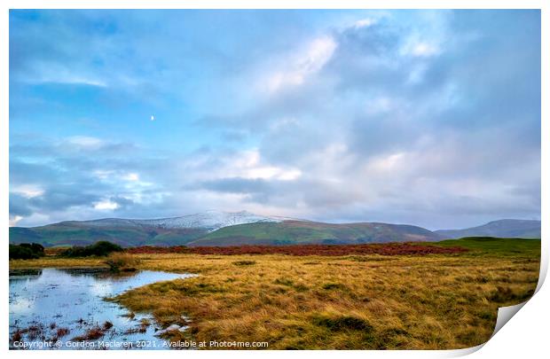 Moon over Pen Y Fan Print by Gordon Maclaren