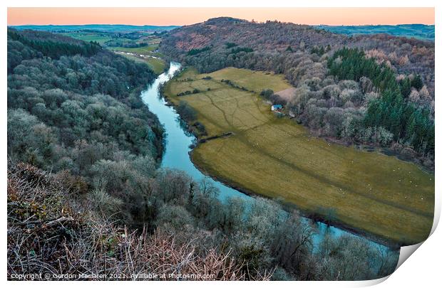 The River Wye from Symonds Yat Rock Print by Gordon Maclaren