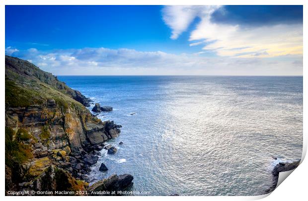 The Cornish Coast, Lizard, Cornwall Print by Gordon Maclaren