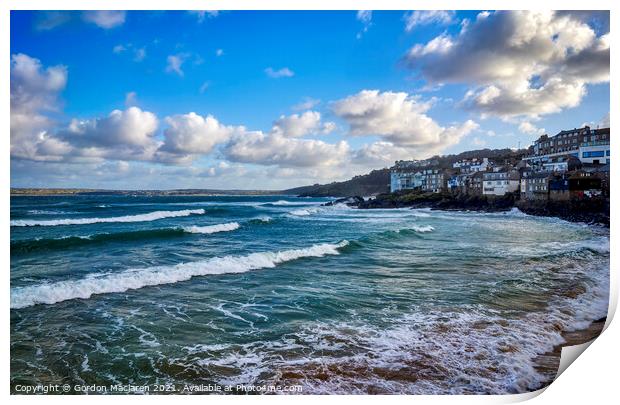 St Ives, Cornwall Print by Gordon Maclaren