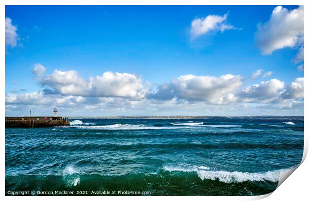 St Ives Harbour Cornwall Print by Gordon Maclaren