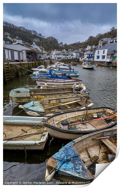 Polperro Harbour, Cornwall Print by Gordon Maclaren