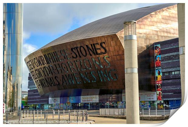 Wales Millennium Centre, Cardiff Bay Print by Gordon Maclaren