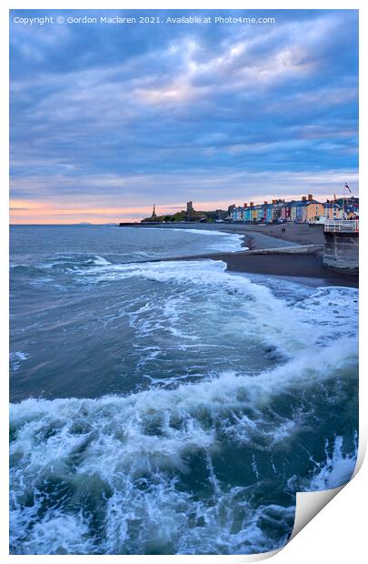 Aberystwyth Sunset Print by Gordon Maclaren