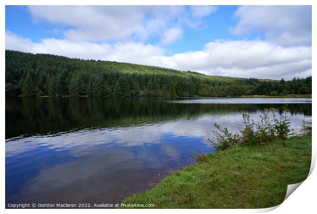 Cantref Reservoir in the beautiful Brecon Beacons Print by Gordon Maclaren