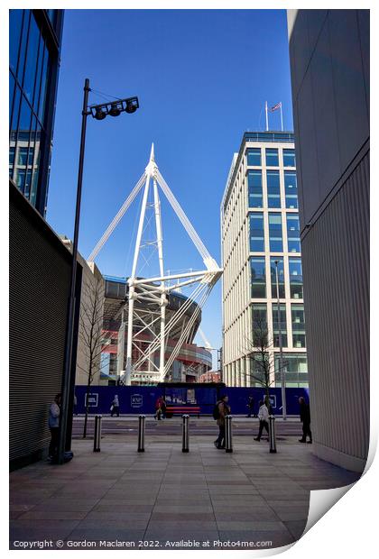 Match Day, Principality Stadium, Cardiff, Wales Print by Gordon Maclaren