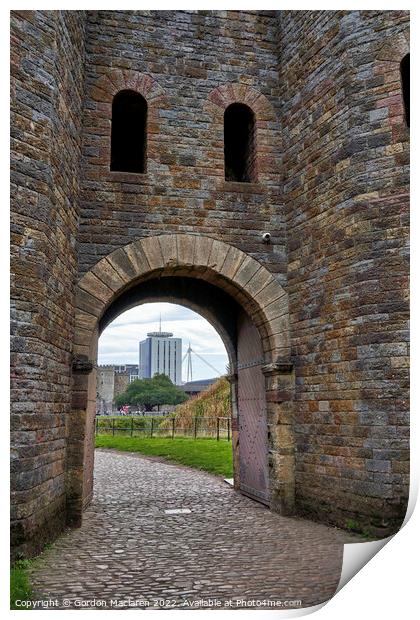 Cardiff Castle, South Wales Print by Gordon Maclaren