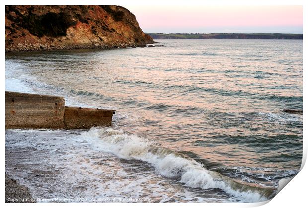 Sunrise, Charlestown, Cornwall, England Print by Gordon Maclaren