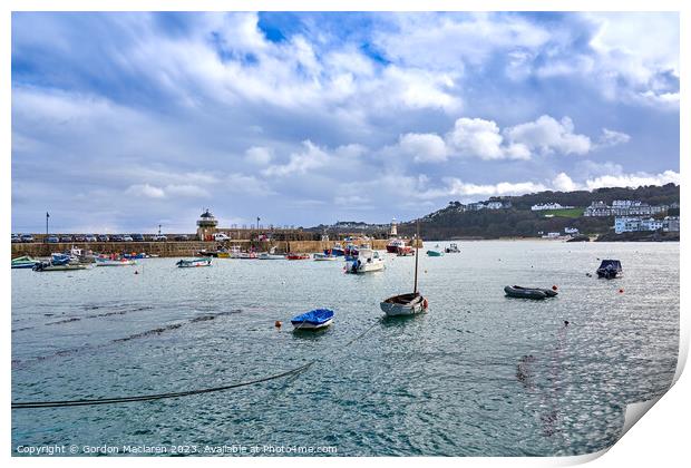 St Ives Harbour, Cornwall, England Print by Gordon Maclaren
