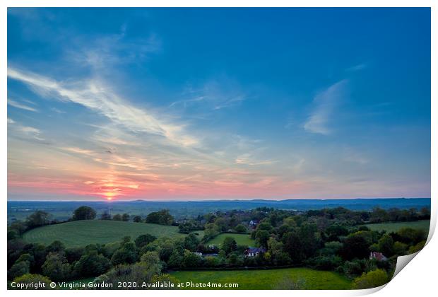 Sunset over Somerset Print by Gordon Maclaren