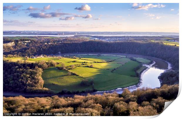 Wye Valley Chepstow, from Eagle's Nest Print by Gordon Maclaren