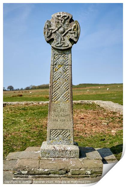 Celtic Cross Capel Gwladys  Print by Gordon Maclaren