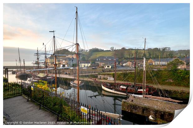 Charlestown Harbour, Cornwall Print by Gordon Maclaren