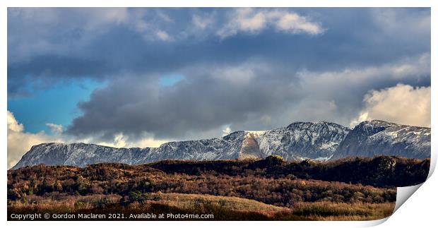 Cadair Idris panorama, Snowdonia, North Wales Print by Gordon Maclaren