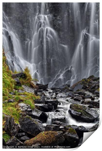Clashnessie Waterfalls NC500 Assynt Scotland Print by Barbara Jones