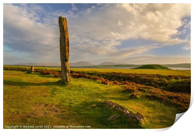 Ring of Brodgar and Hoy, Orkney Isles  Print by Barbara Jones