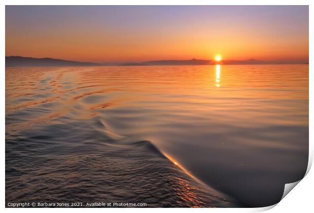 A Summer Sunset over Isle of  Raasay Scotland Print by Barbara Jones