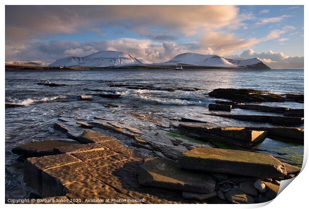 Hoy From Ness Point Orkney Scotland. Print by Barbara Jones