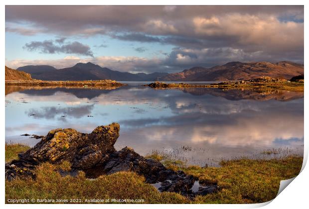 Sound of Sleat and Knoydart  Isle of Skye Scotland Print by Barbara Jones