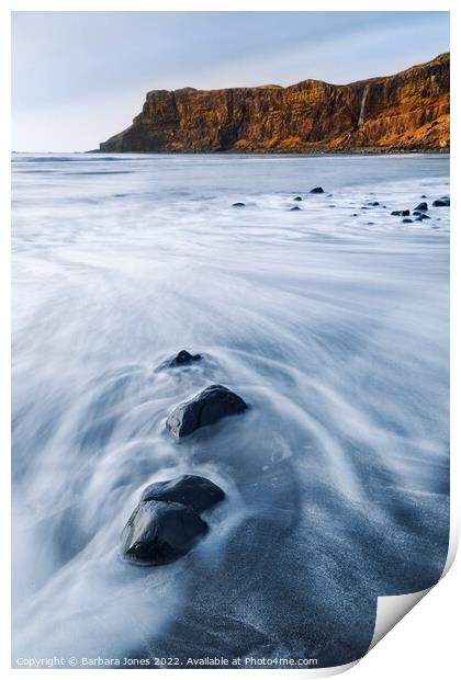 Talisker Beach, Three Stones, Skye, Scotland. Print by Barbara Jones