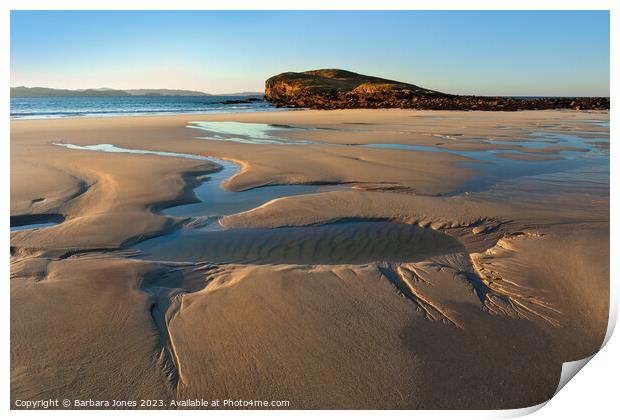 Oldshoremore Beach Sand and Sun NC500 Scotland. Print by Barbara Jones