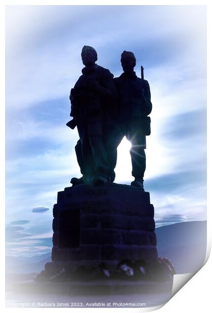 Commando Memorial Spean Bridge Scotland Print by Barbara Jones