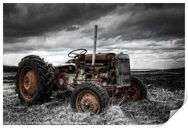  Tractor TEF-20 North Uist Western Isles Scotland. Print by Barbara Jones