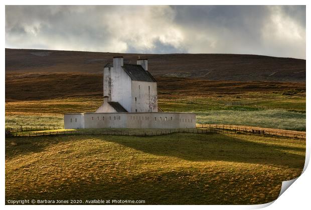 Corgarff Castle  Cairngorms National Park Scotland Print by Barbara Jones