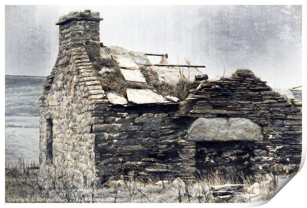 West Mainland Orkney Isles Ruin at Yesnaby Scotlan Print by Barbara Jones