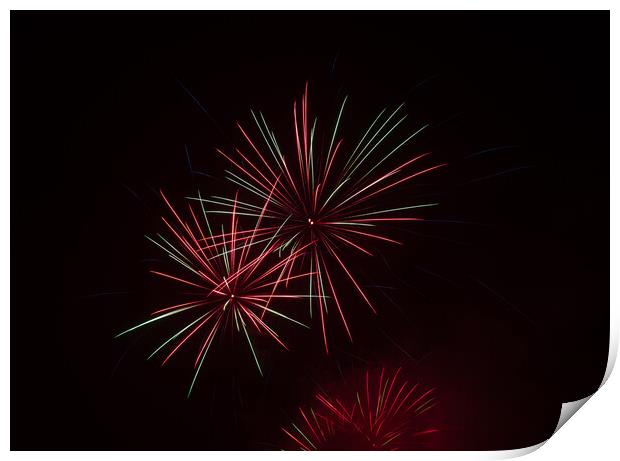 Callendar Park Fireworks Print by Emma Dickson