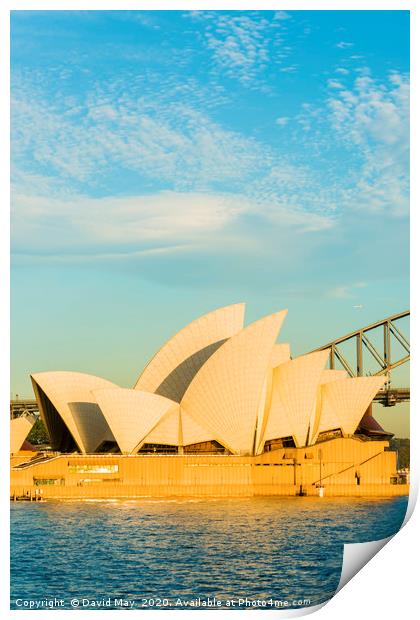 Sydney Opera House. Print by David May