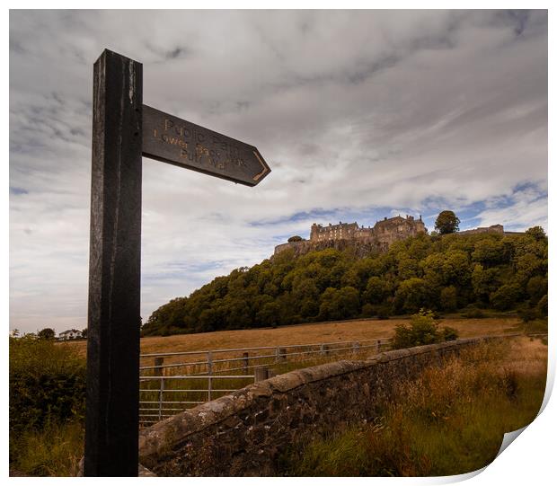 Which way to Stirling Castle? Print by Steven Lennie