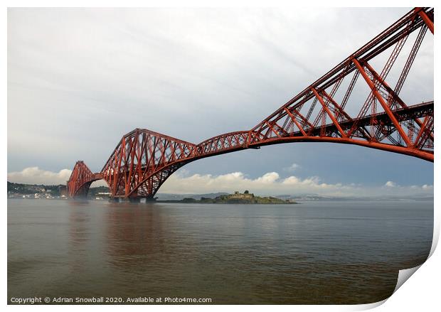 The Forth Rail Bridge Print by Adrian Snowball